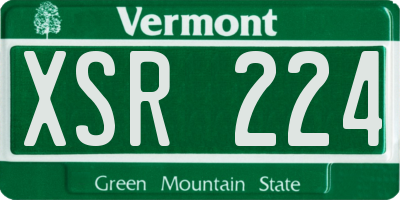 VT license plate XSR224