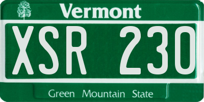 VT license plate XSR230