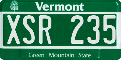 VT license plate XSR235