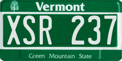 VT license plate XSR237