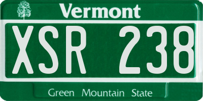 VT license plate XSR238