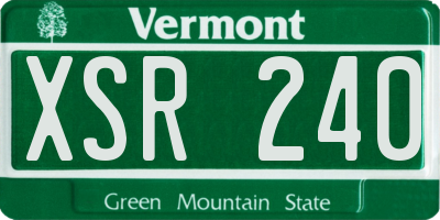 VT license plate XSR240