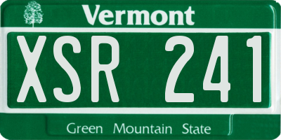 VT license plate XSR241