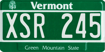 VT license plate XSR245