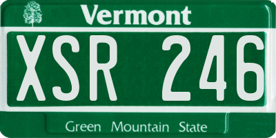 VT license plate XSR246