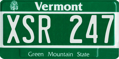 VT license plate XSR247