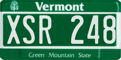 VT license plate XSR248