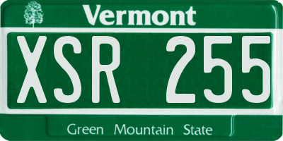 VT license plate XSR255