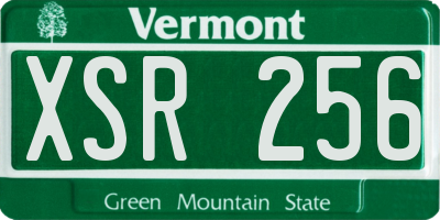 VT license plate XSR256