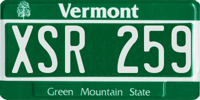 VT license plate XSR259