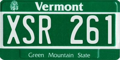 VT license plate XSR261