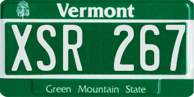 VT license plate XSR267