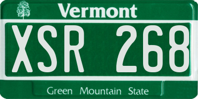 VT license plate XSR268