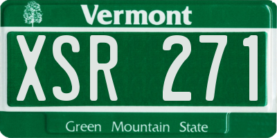 VT license plate XSR271