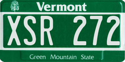 VT license plate XSR272