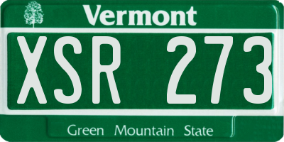 VT license plate XSR273