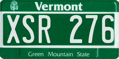 VT license plate XSR276