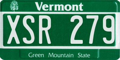VT license plate XSR279