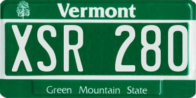 VT license plate XSR280