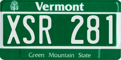 VT license plate XSR281