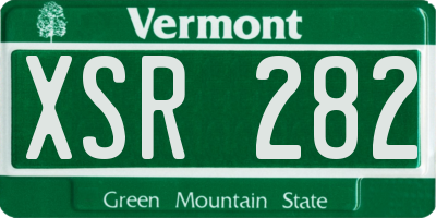 VT license plate XSR282