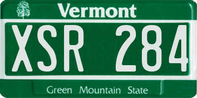 VT license plate XSR284