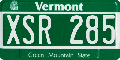 VT license plate XSR285