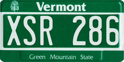 VT license plate XSR286