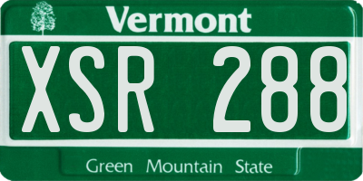 VT license plate XSR288