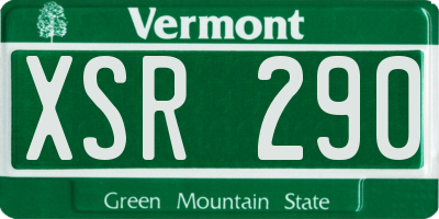 VT license plate XSR290
