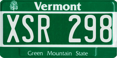 VT license plate XSR298