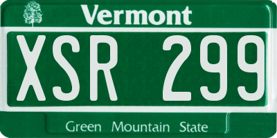 VT license plate XSR299