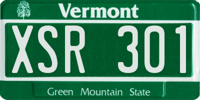VT license plate XSR301