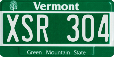 VT license plate XSR304