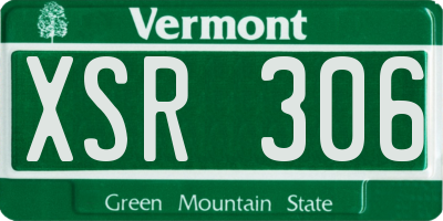 VT license plate XSR306