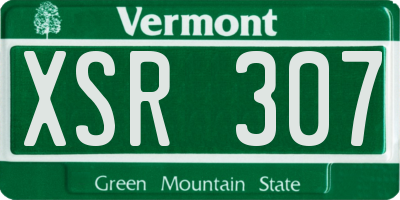 VT license plate XSR307
