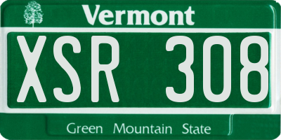 VT license plate XSR308