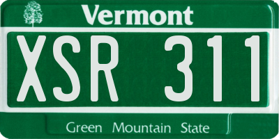 VT license plate XSR311