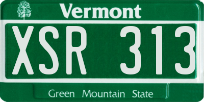 VT license plate XSR313