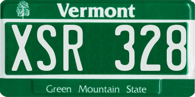 VT license plate XSR328