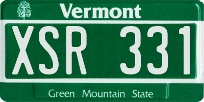 VT license plate XSR331