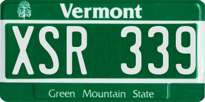 VT license plate XSR339