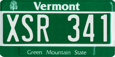 VT license plate XSR341