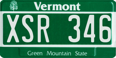 VT license plate XSR346