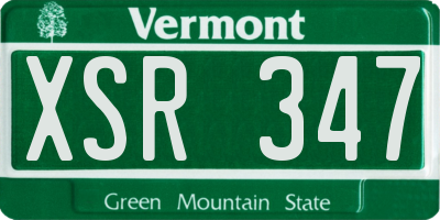 VT license plate XSR347