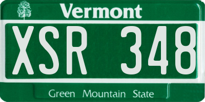 VT license plate XSR348