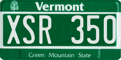 VT license plate XSR350