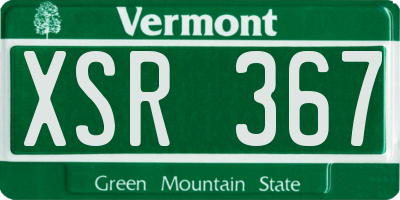 VT license plate XSR367
