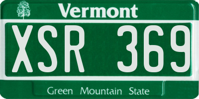 VT license plate XSR369