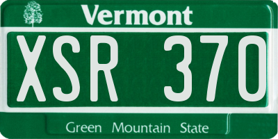VT license plate XSR370